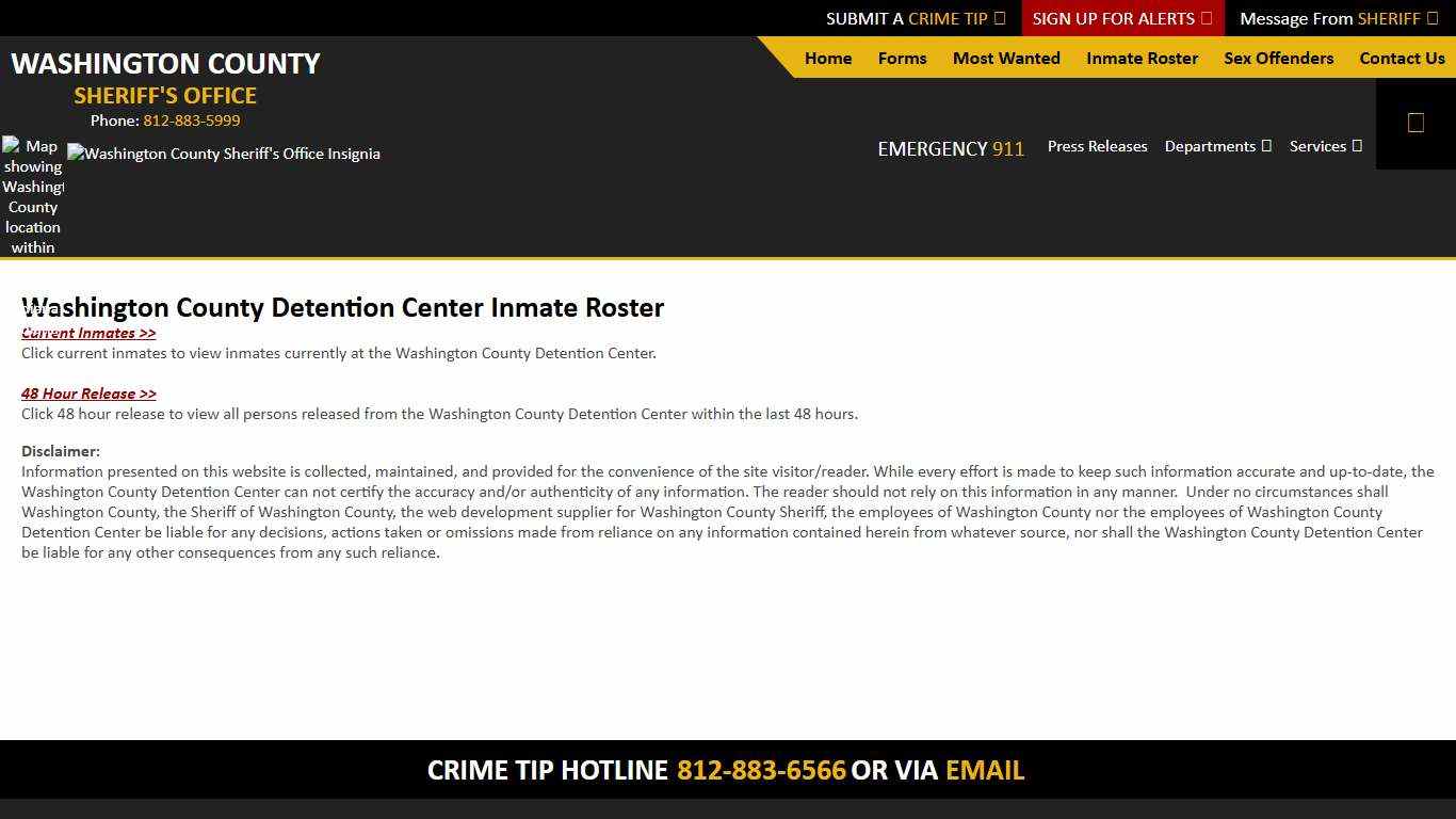 Roster Choose - Washington County IN Sheriff